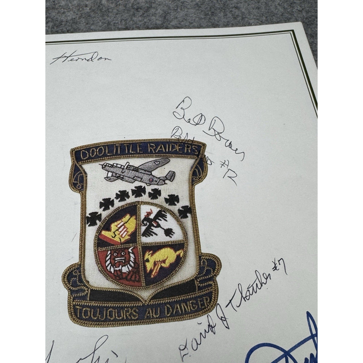 Doolittle Raiders 2002 60th Reunion Program Signed Charlie Duke Bower Thatcher