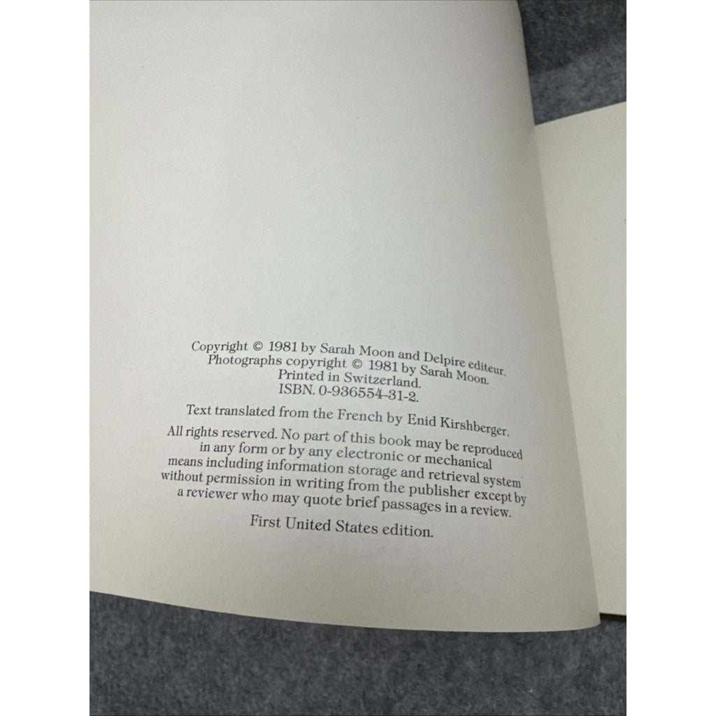Improbable Memories Sarah Moon 1981 HC First Edition