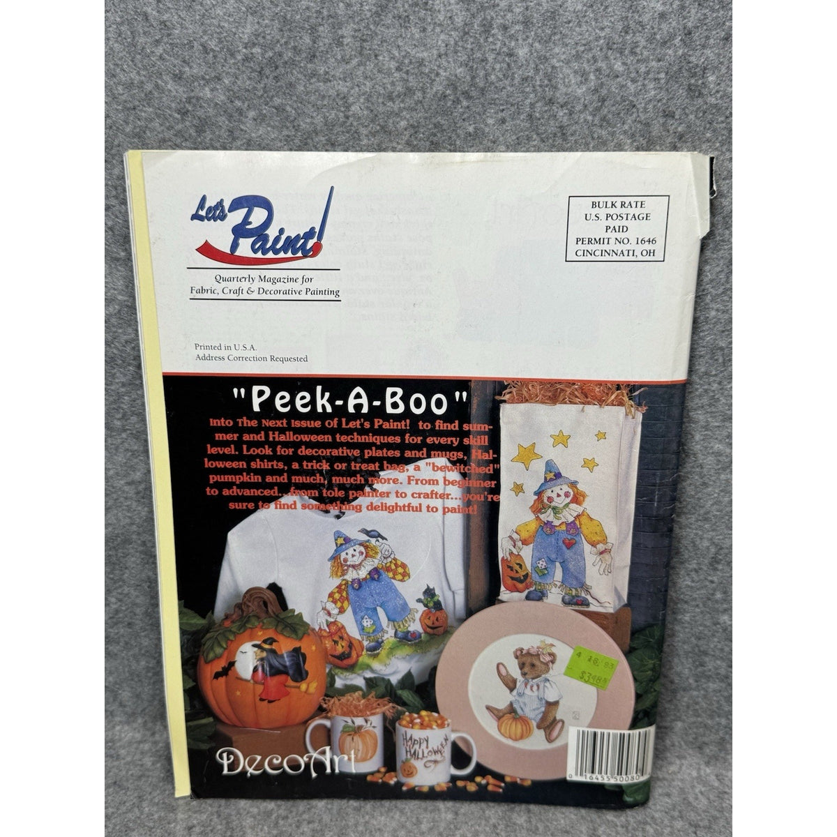 Let’s Paint Magazine 1992 Vol IV DecoArt Decorative Tole Fabric Painting Crafts