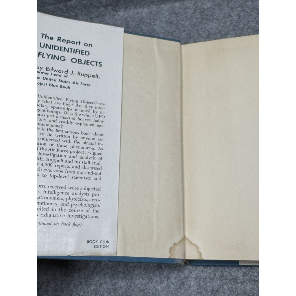 1956 Report on Unidentified Flying Objects Edward J Ruppelt HC w/DJ BCE