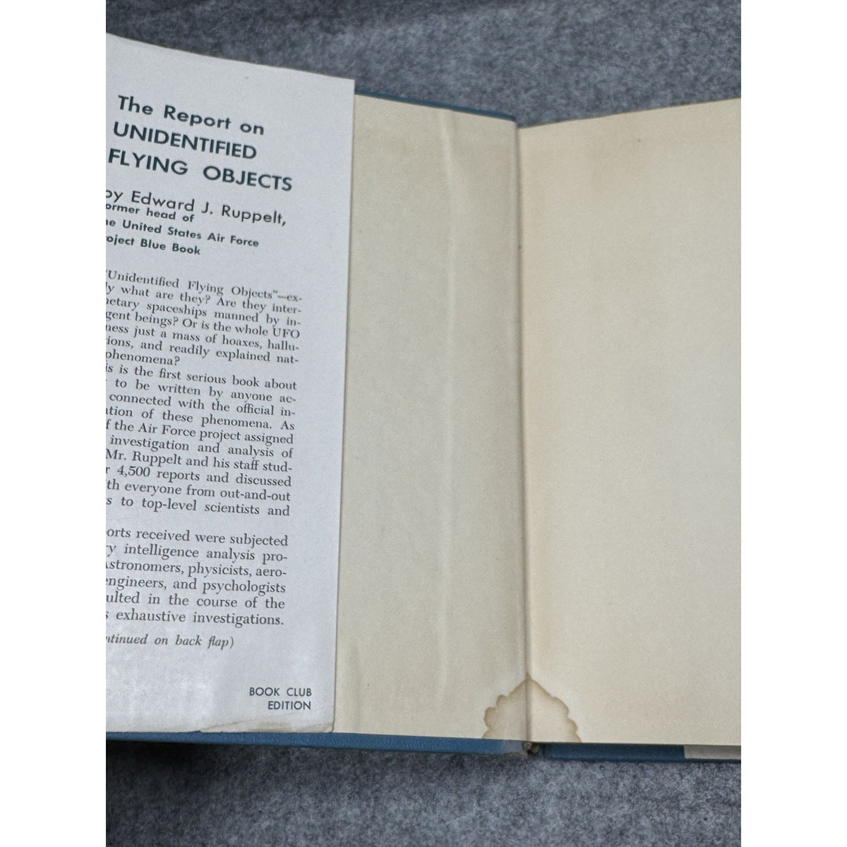 1956 Report on Unidentified Flying Objects Edward J Ruppelt HC w/DJ BCE