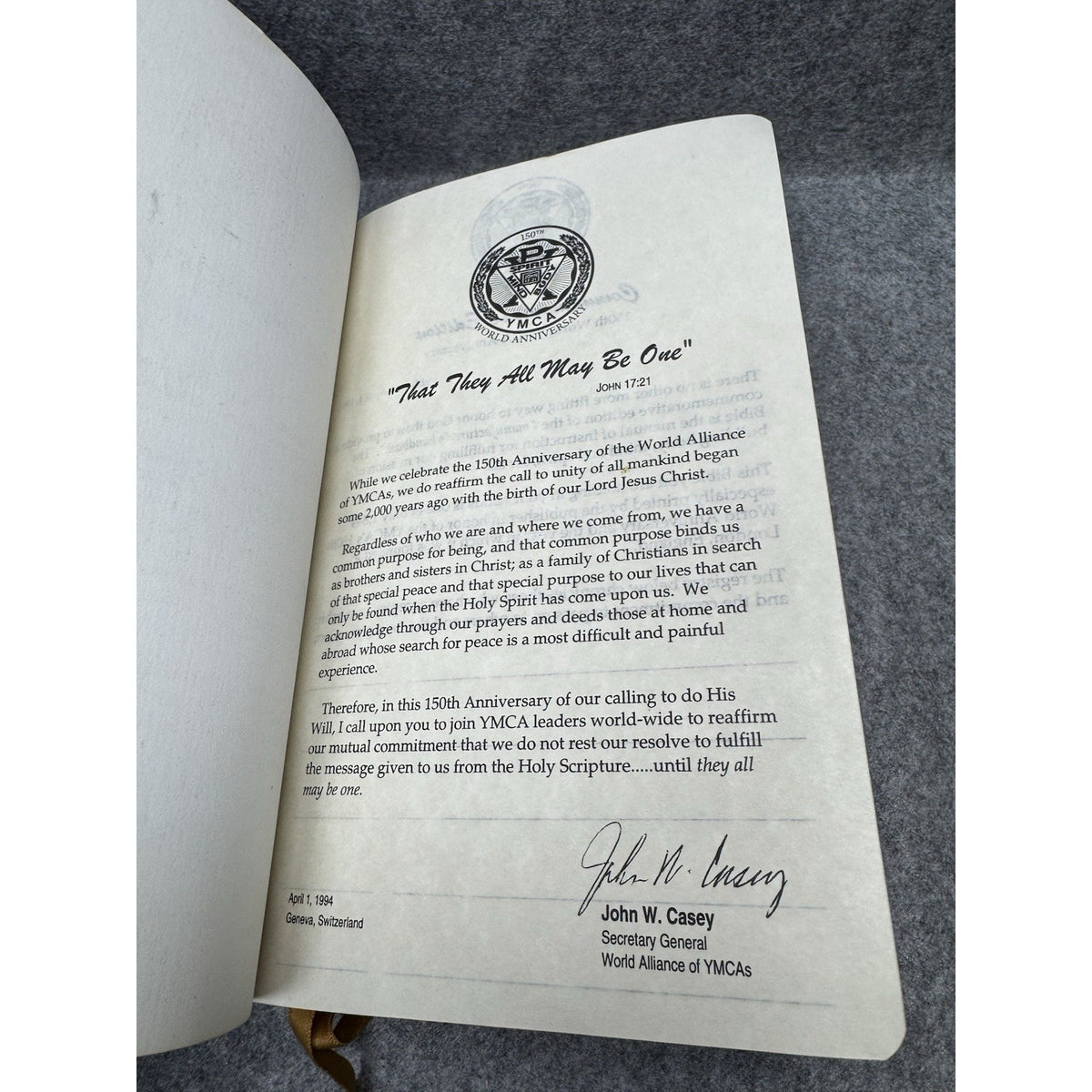 Holy Bible 150th World YMCA Anniversary Edition: The New Open Bible Study...