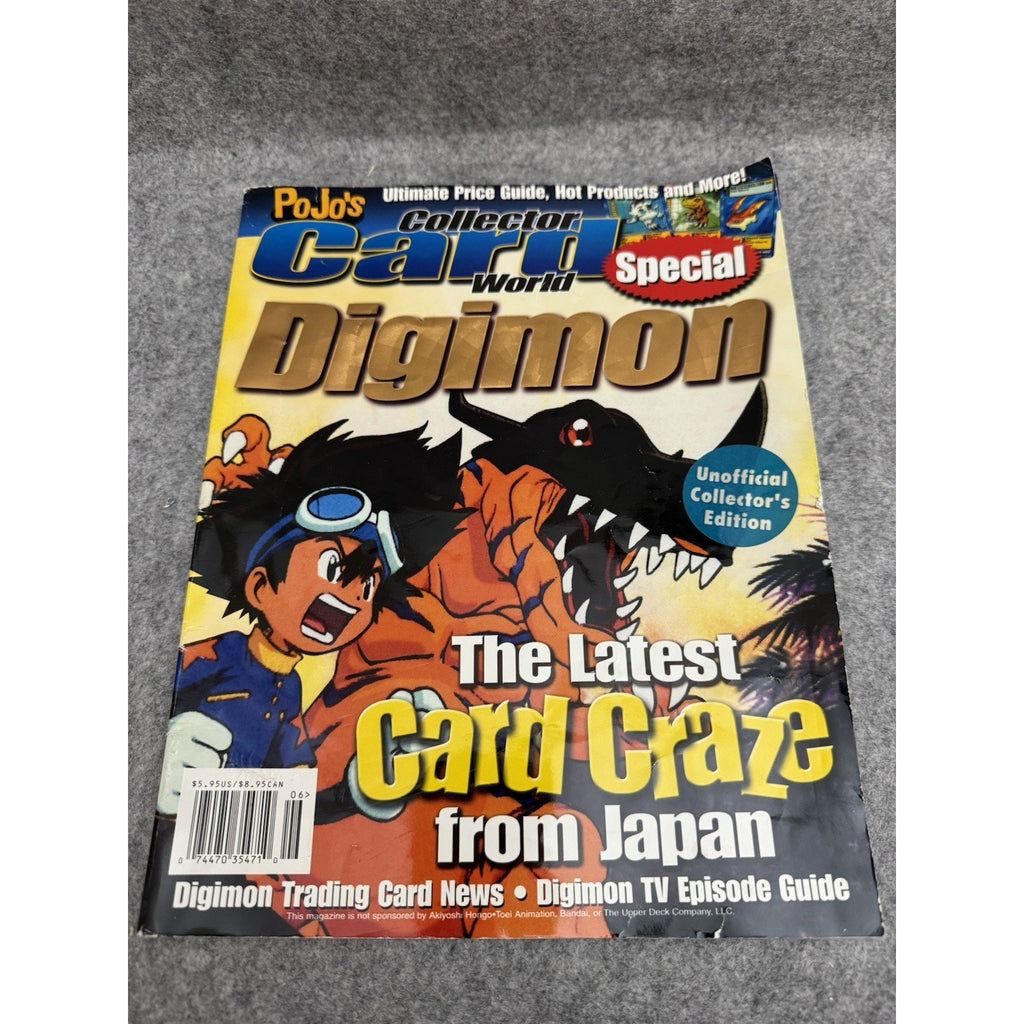 Pojo’s Collector Card World Special Digimon Guide Magazine 2000 Rare Has posters