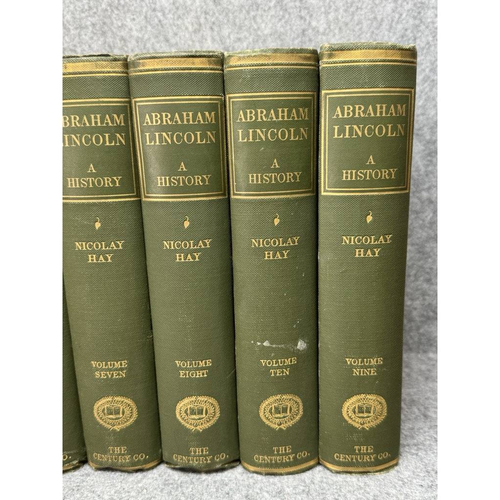 Abraham Lincoln A History 1890 Nicolay Hay First Edition 9 Vol Set 2-10 Rare