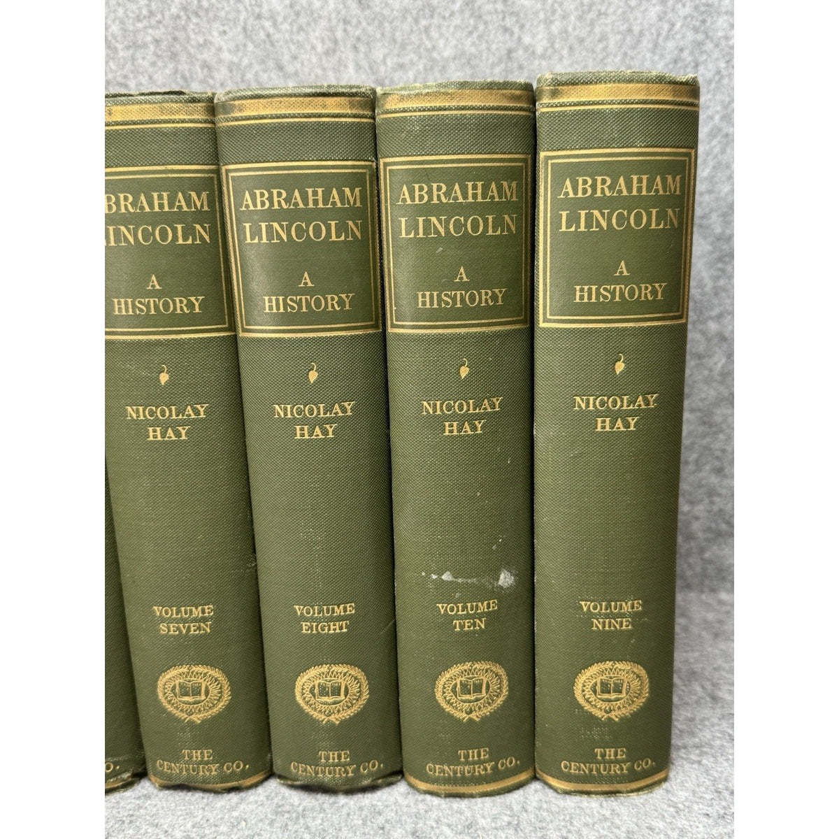 Abraham Lincoln A History 1890 Nicolay Hay First Edition 9 Vol Set 2-10 Rare