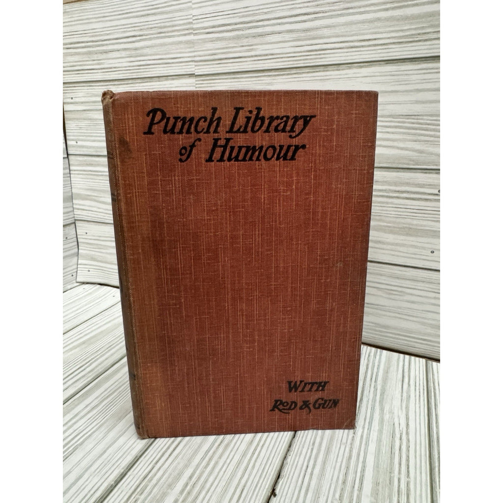 Punch Library of Humour Mr Punch With Rod & Gun HC Illustrated Vintage