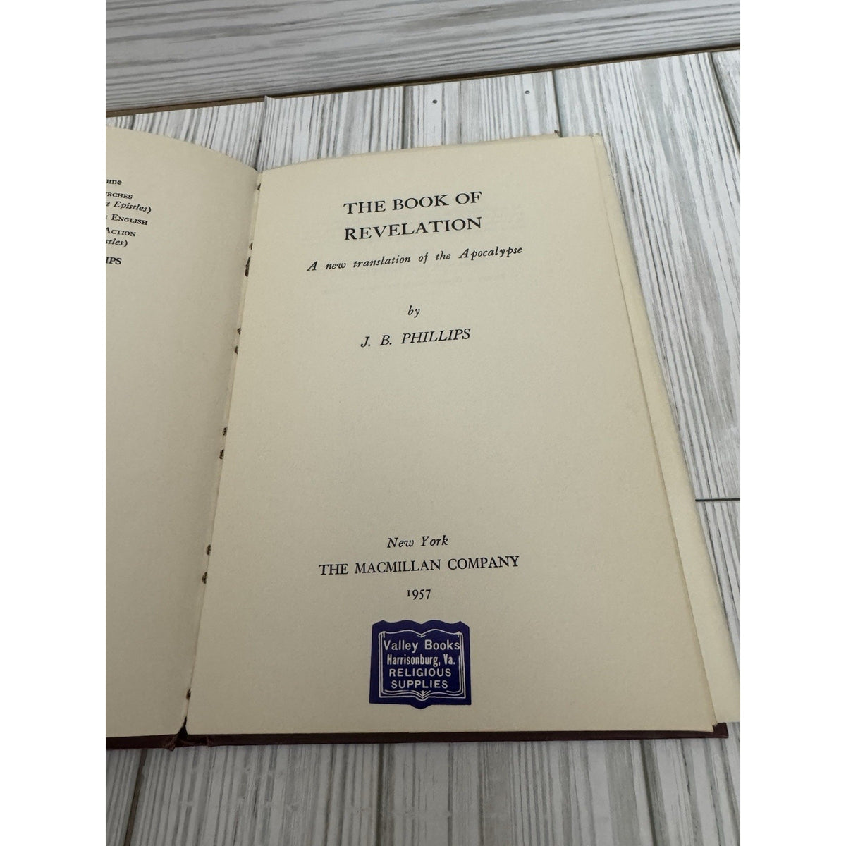 Book of Revelation J B Phillips 1957 1st Printing HC w/ DJ Macmillan
