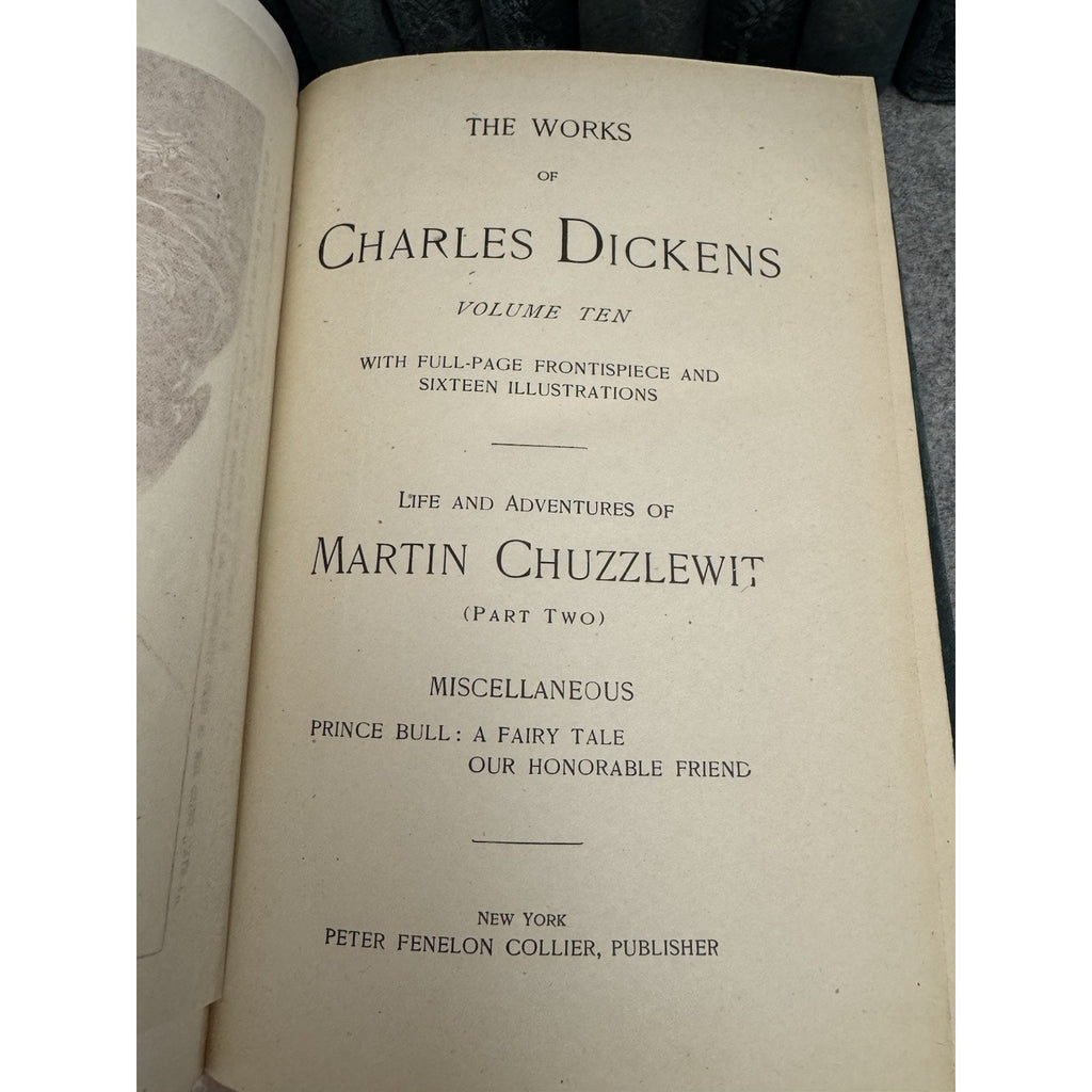 15 Vol Charles Dickens Works Peter Fenelon Collier Antique Hardcover Set