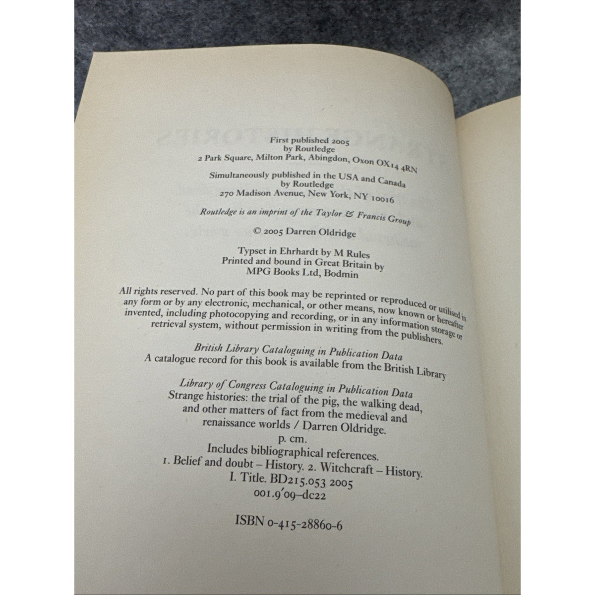 Strange Histories : The Trial of the Pig, the Walking Dead, and Other Matters of