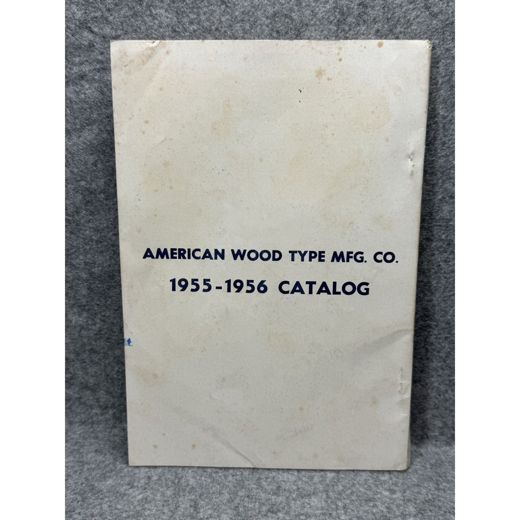 1955-1956 American Wood Type Mfg Co Catalog Printers Supplies Letterpress