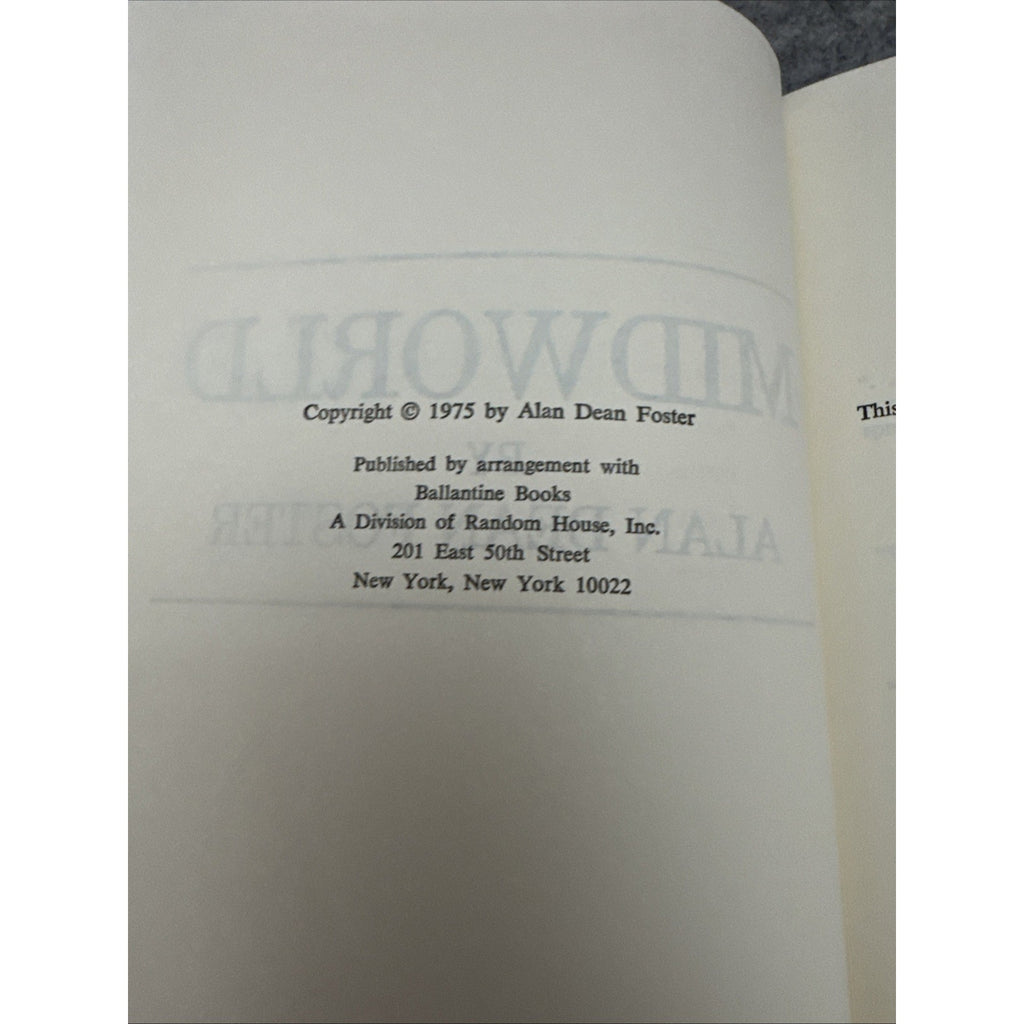 Midworld by Alan Dean Foster BCE HC DJ 1975 Sci-Fi Fantasy