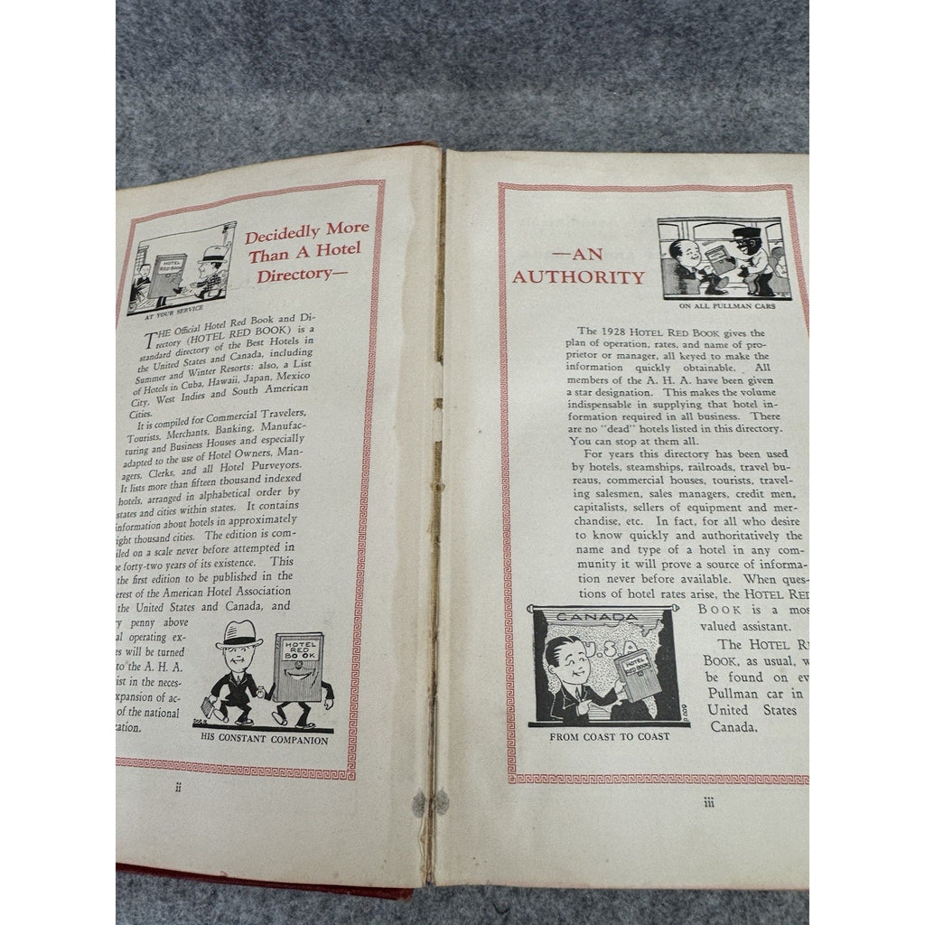 1928 Official Hotel Red Book and Directory HC American Hotel Association