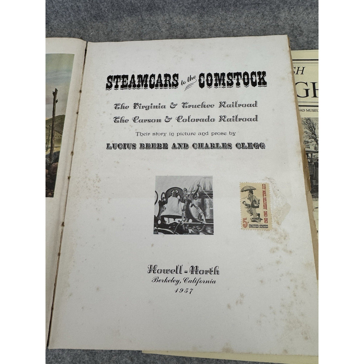 1957 Steamcars to the Comstock Beebe Clegg Virginia Truckee RR HC + Ephemera