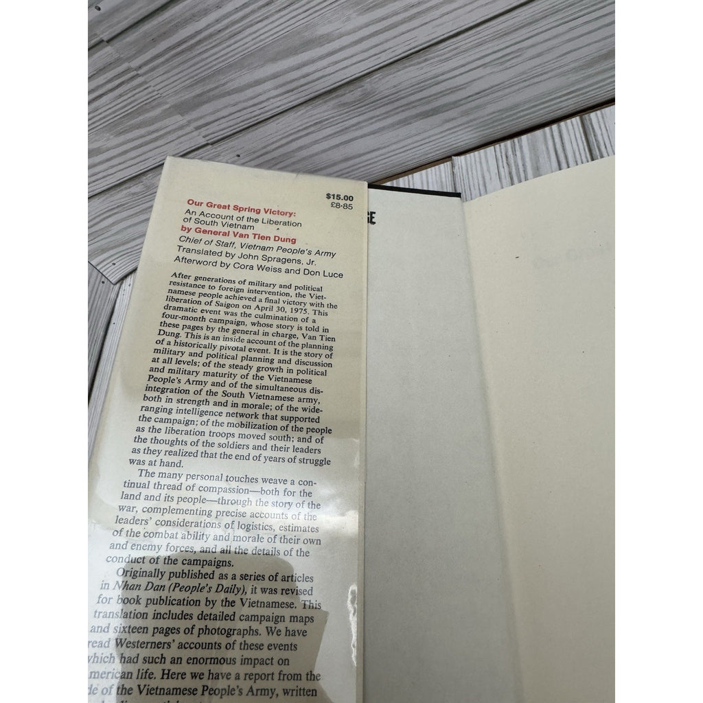 Our Great Spring Victory Van Tien Dung 1977 HC Monthly Review