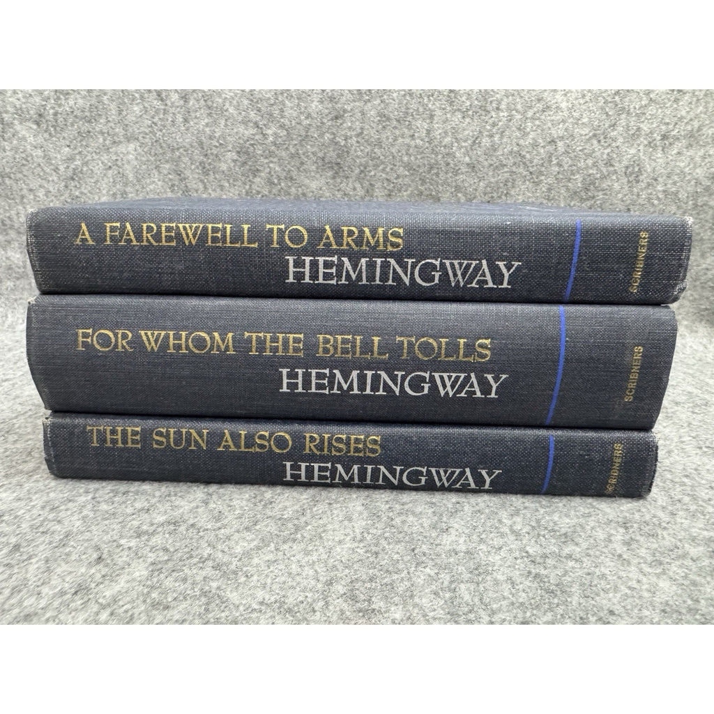 Hemingway 3 Book HC Lot Scribners Sun Also Rises Farewell Bell