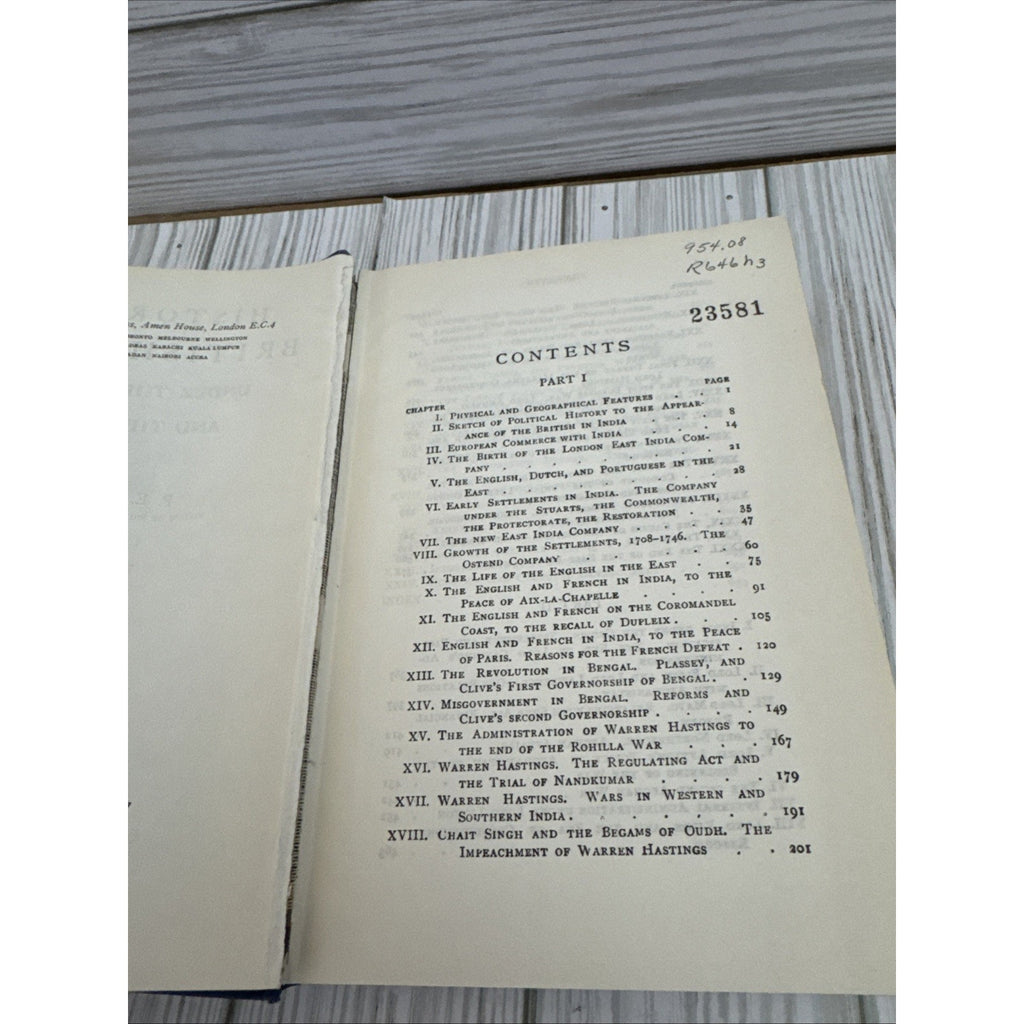 The History of British India 1958 HC