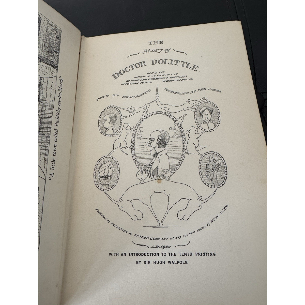 Story of Doctor Dolittle Hugh Lofting 1941 Stokes HC Vintage