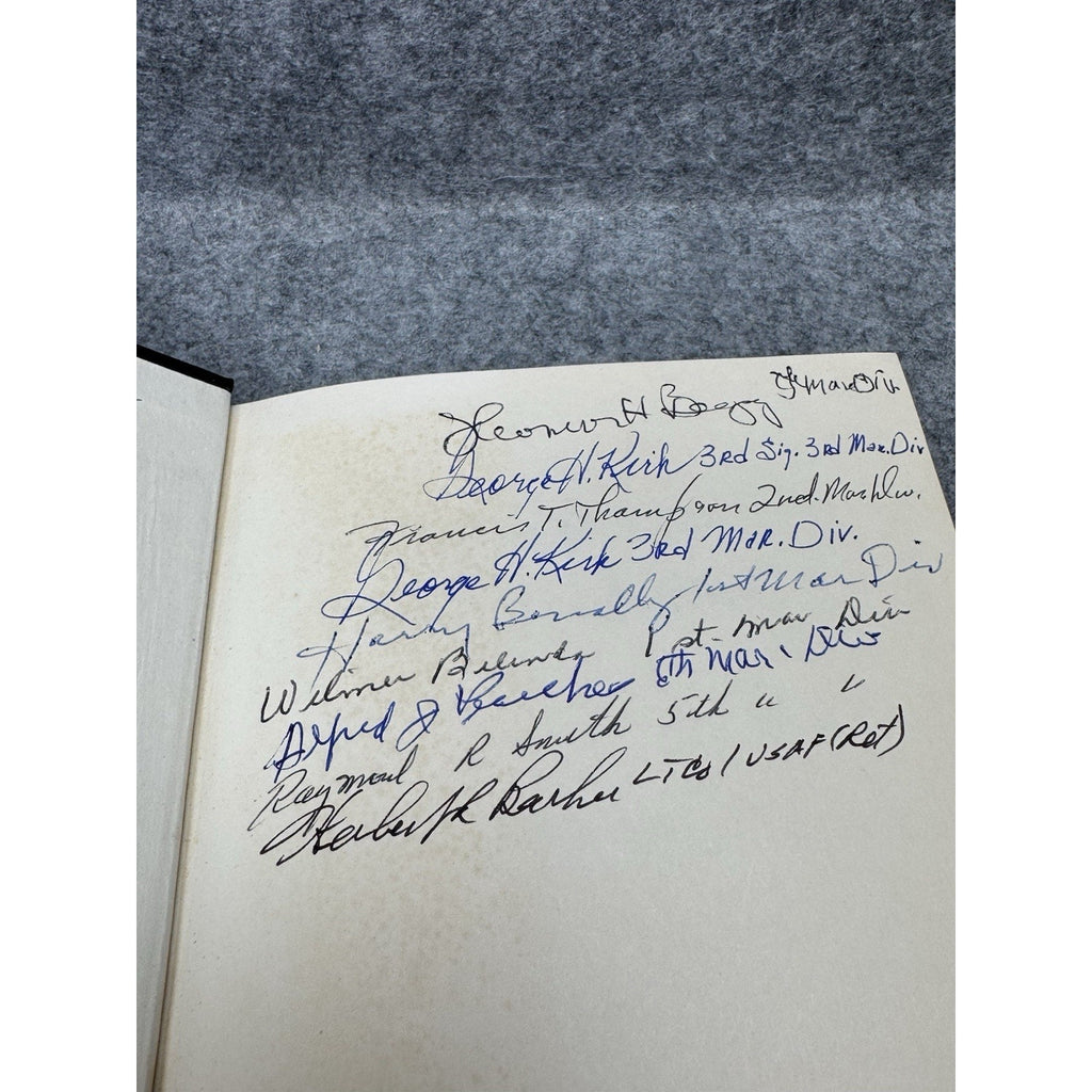 The Navajo Code Talkers Signed by 10 WWII Marines 11 Signatures HC DJ