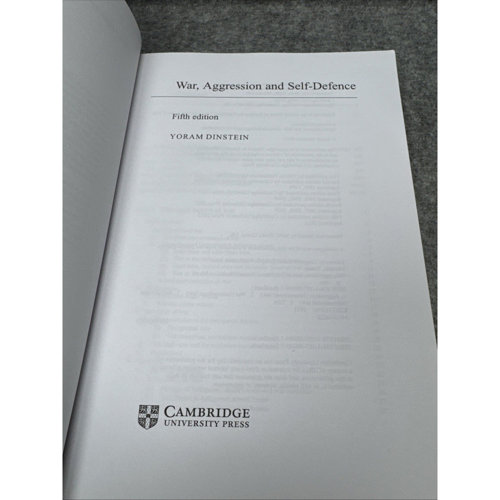 War, Aggression and Self-Defence by Yoram Dinstein (2011, Trade Paperback)
