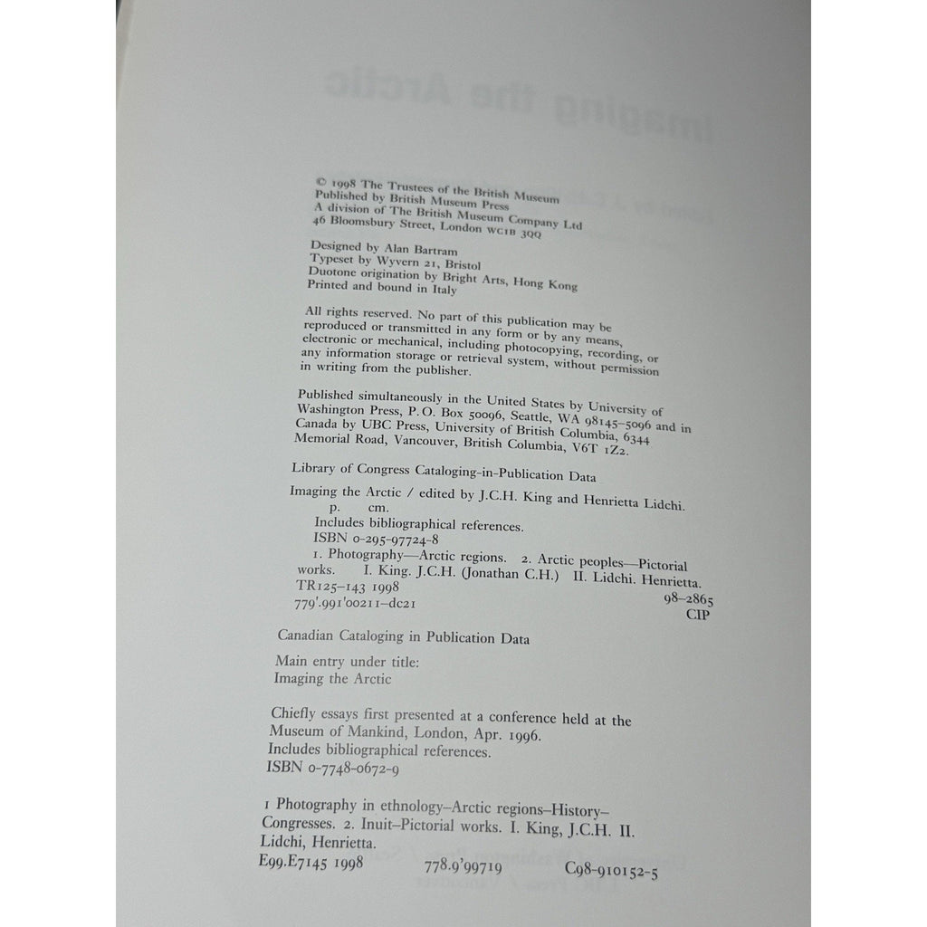 Imaging the Arctic 1998 Inuit Photography Alaska Greenland King Lidchi