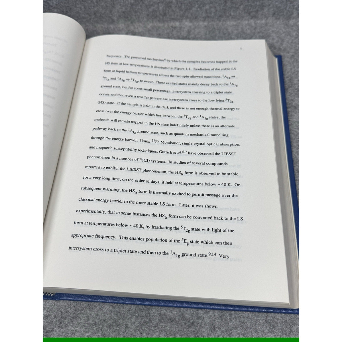 Deborah Figg Signed PhD Dissertation Iron Spin-State Chemistry Rutgers LIESST