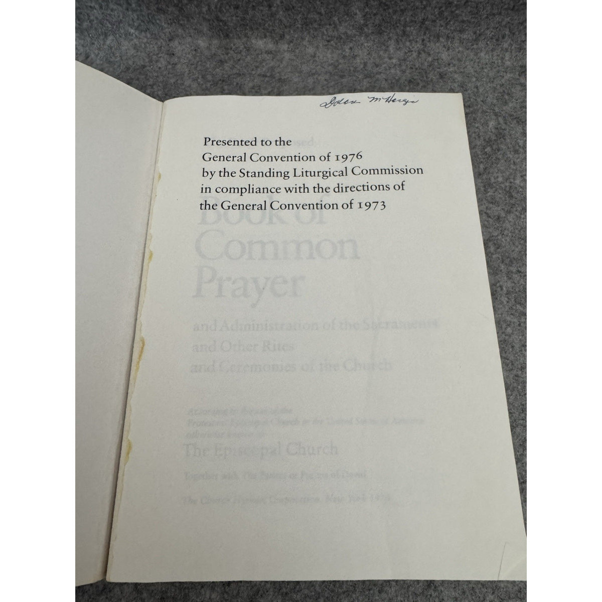 1976 Draft Proposed Book of Common Prayer Episcopal Church PB