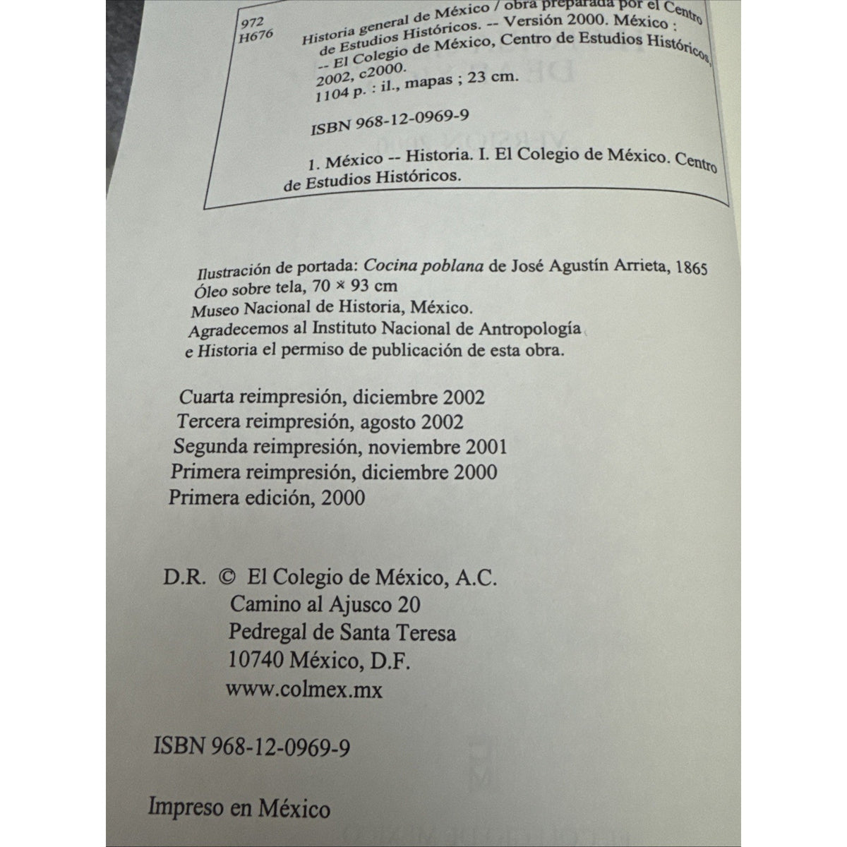 Historia general de Mexico / General History of Mexico HCDJ 2000