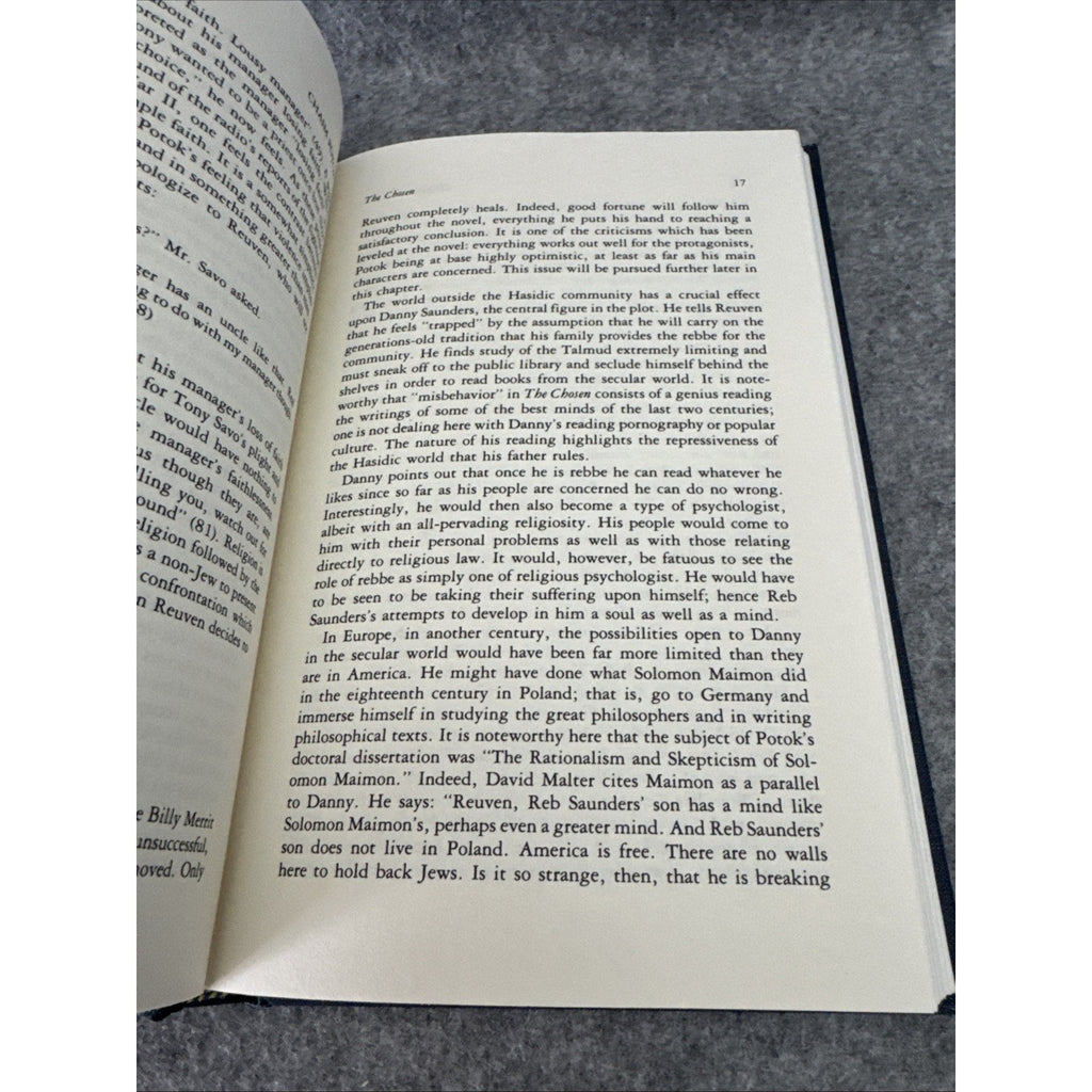 Chaim Potok Hardcover Edward A. Abramson