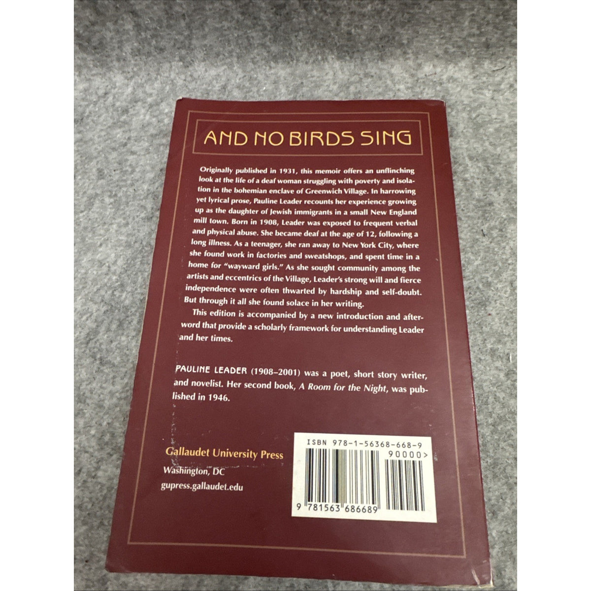 And No Birds Sing by Pauline Leader (2016, Trade Paperback)