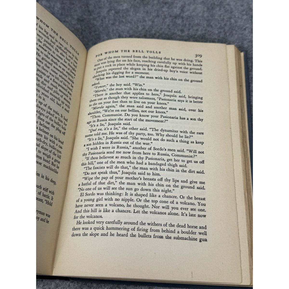 1944 For Whom the Bell Tolls Ernest Hemingway Scribners Hardcover Novel