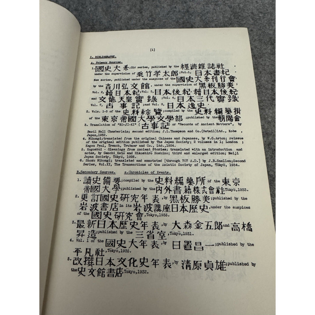 Early Japanese History Part B Reischauer 1967 HC Peter Smith
