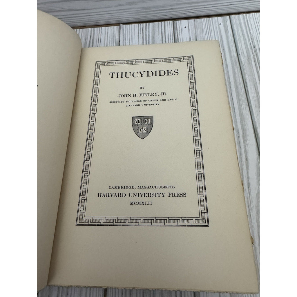 Thucydides John H Finley Jr 1942 Harvard University Press HC