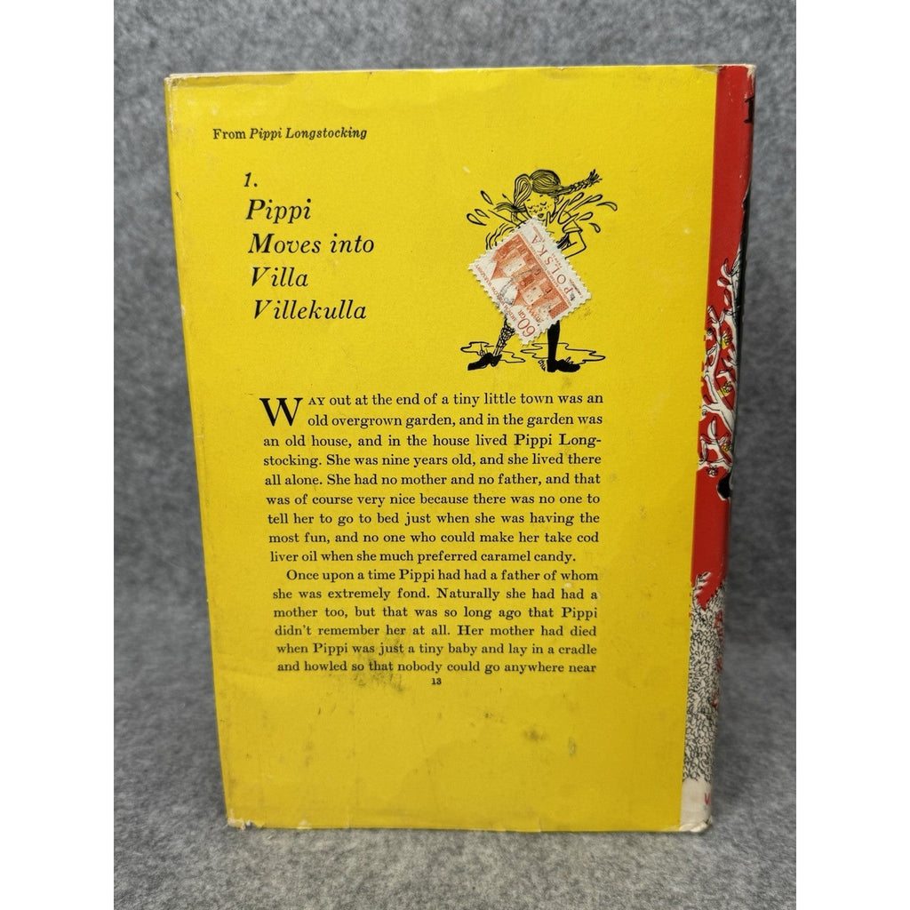 Pippi Longstocking Astrid Lindgren Vintage Hardcover DJ Glanzman Book Club