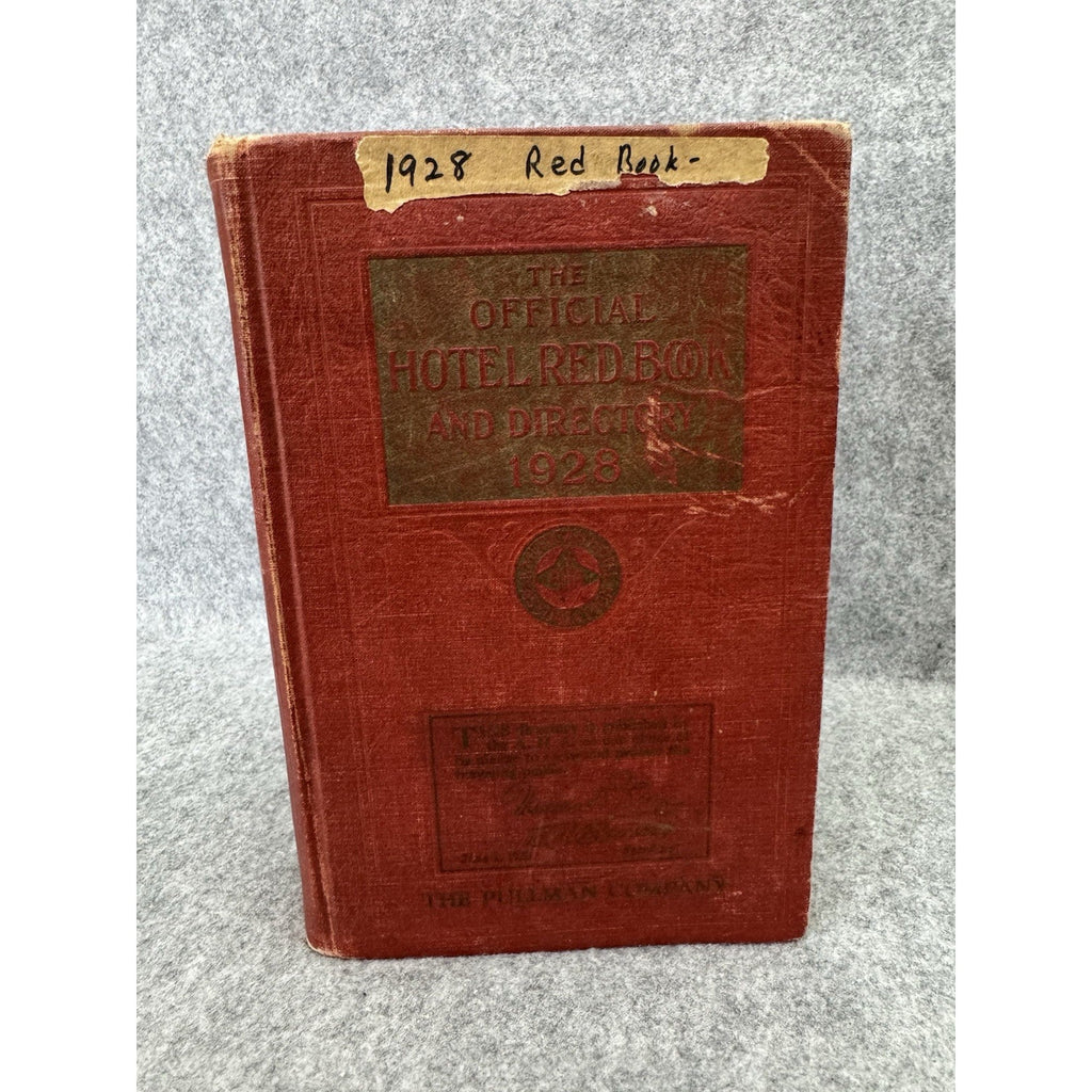 1928 Official Hotel Red Book and Directory HC American Hotel Association
