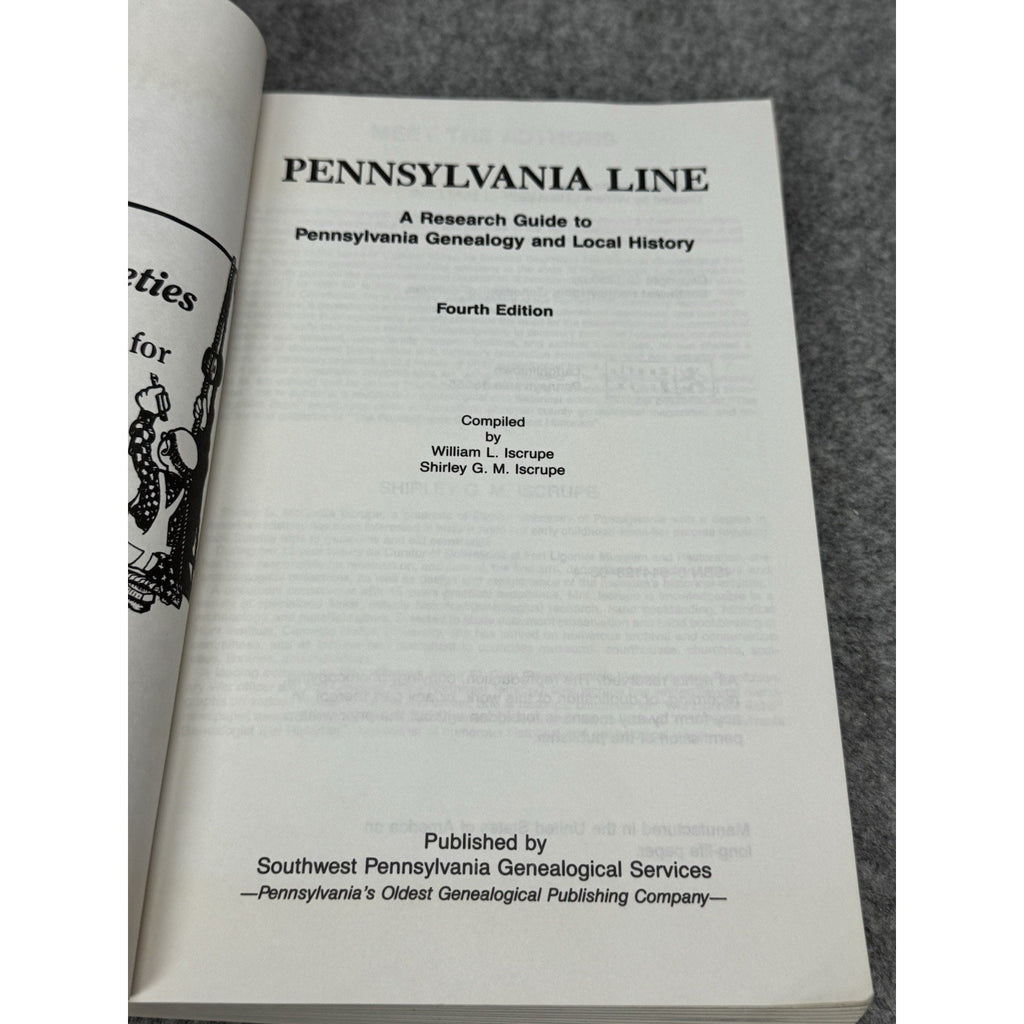 Pennsylvania Line Genealogy Local History Research Guide Iscrupe 4th Edition
