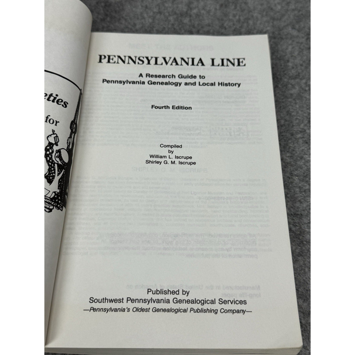 Pennsylvania Line Genealogy Local History Research Guide Iscrupe 4th Edition