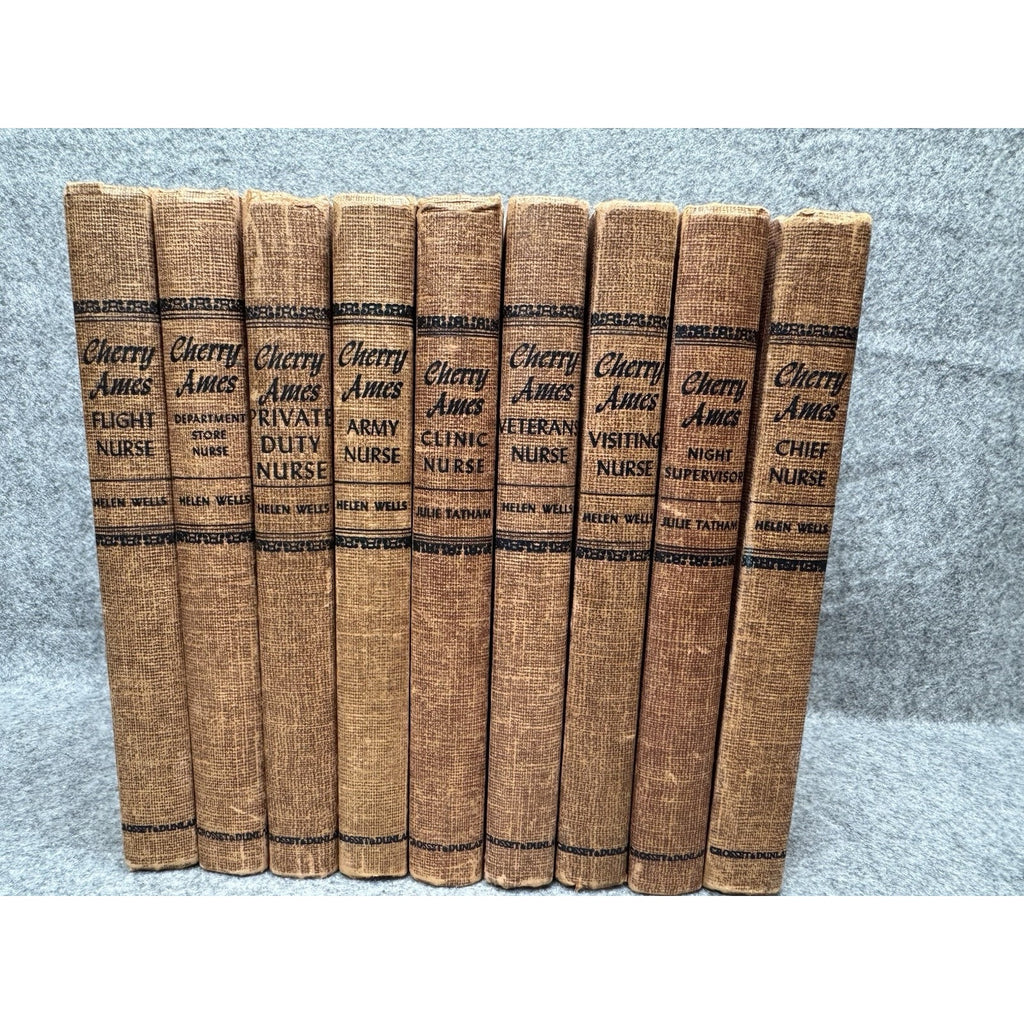 Cherry Ames Nurse Series Lot 9 HC 1944-1956 Helen Wells Julie Tatham
