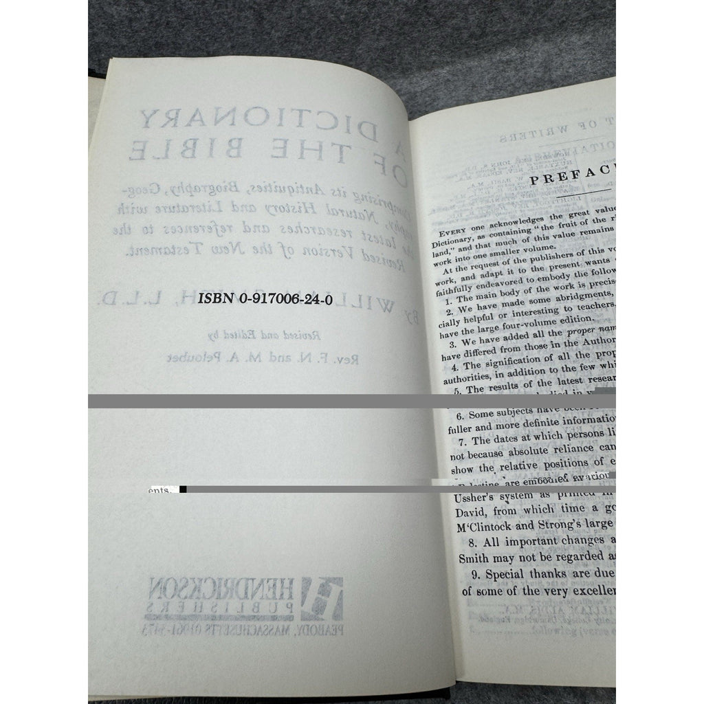 Smith’s Bible Dictionary William Smith Illustrated Hendrickson Hardcover