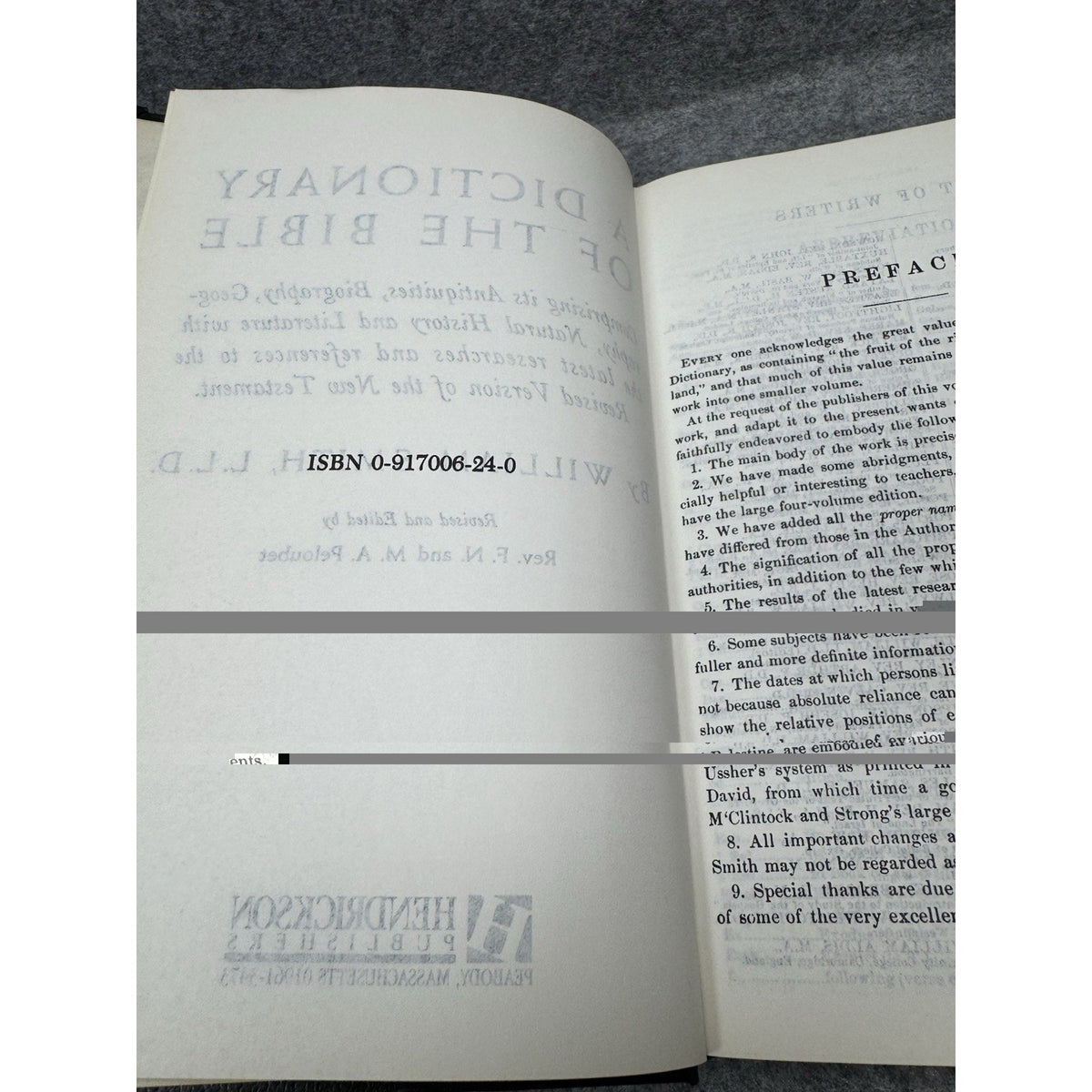 Smith’s Bible Dictionary William Smith Illustrated Hendrickson Hardcover