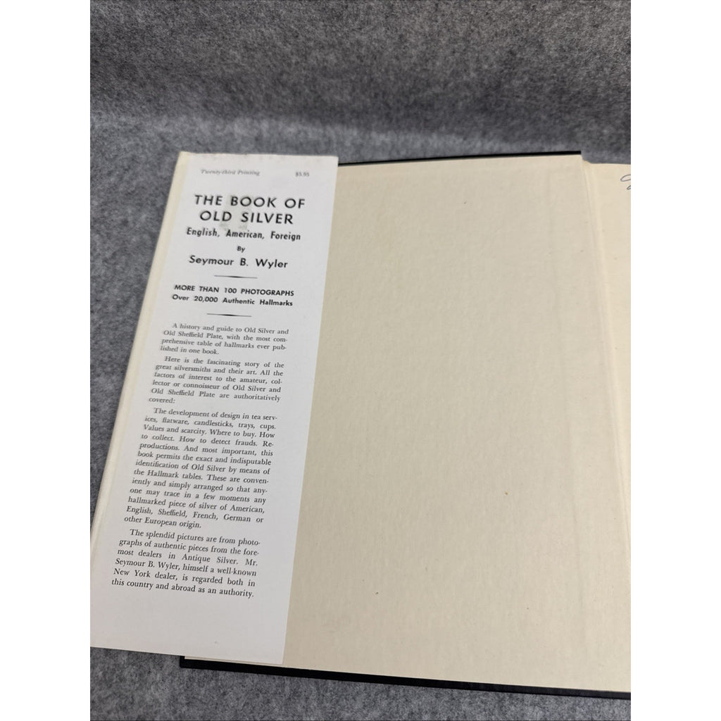 The Book of OLD SILVER English-American-Foreign by Seymour Wyler 1969 23rd Print