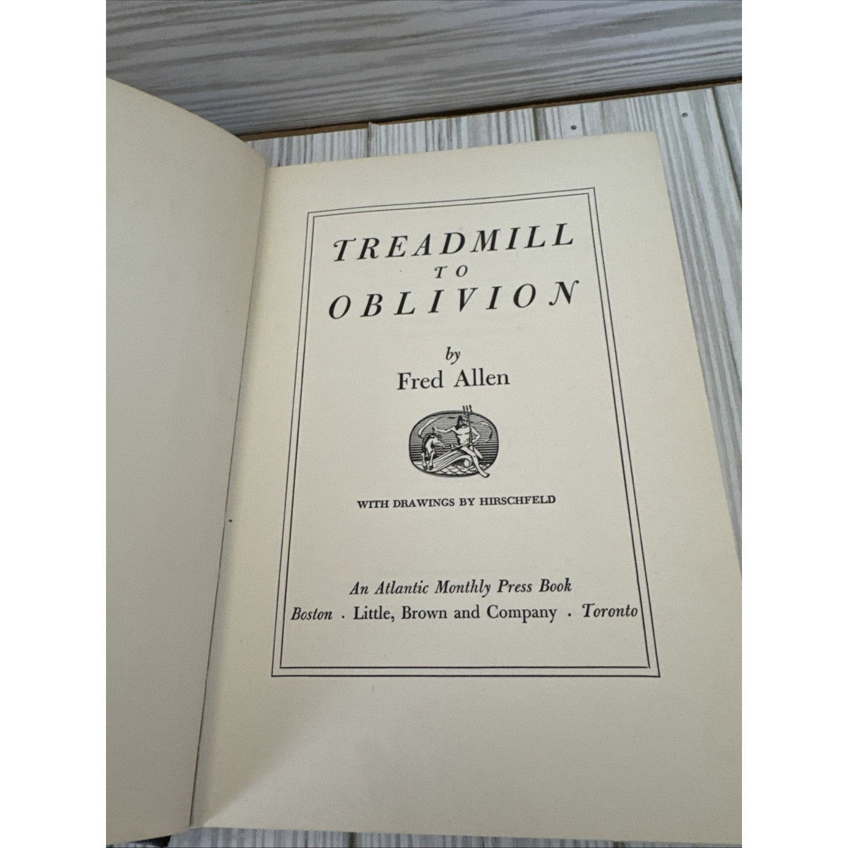 Treadmill to Oblivion by Fred Allen 1954 First Edition Hardcover Book Rare