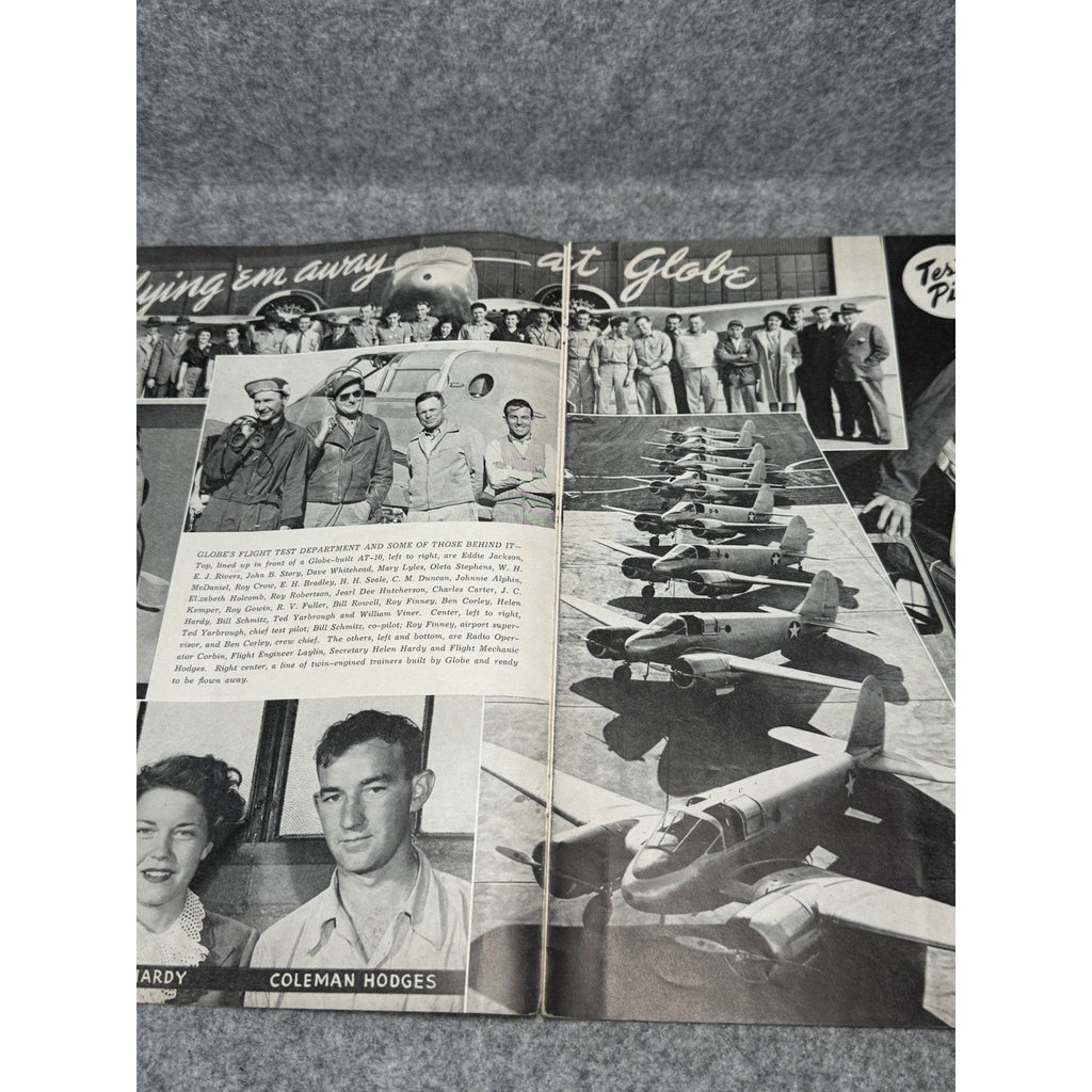 1943 Globe Beam WWII Aircraft Magazine AT-10 Fort Worth Texas March April