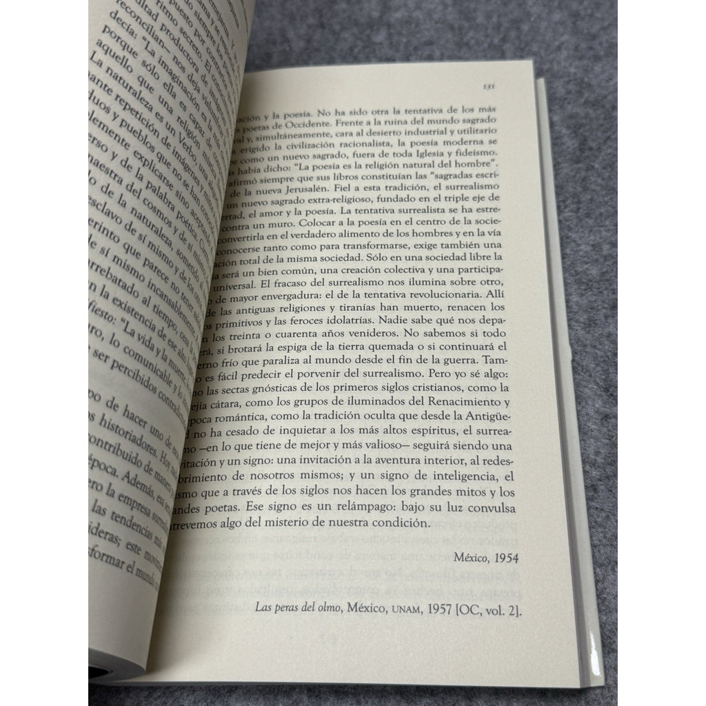 2008 Las Palabras y Los Dias Octavio Paz Spanish 1st Edition Anthology