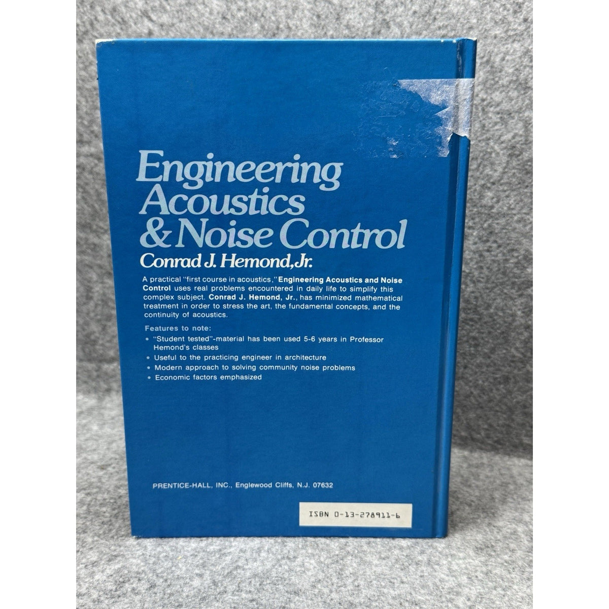 Engineering Acoustics & Noise Control by Conrad J. Hemond, Jr