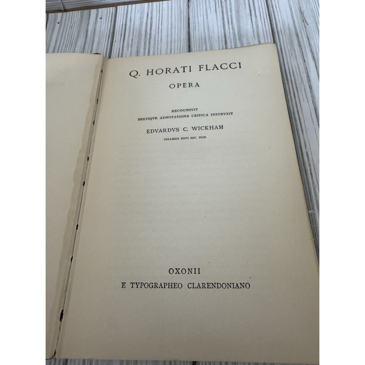 Q Horati Flacci Opera Oxford Clarendon Latin Softcover Antique