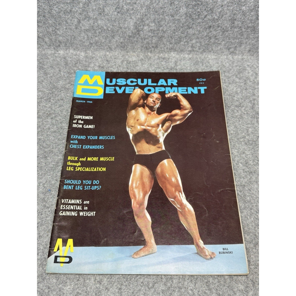 Muscular Development March 1966 Bill Bubinski Bodybuilding Magazine