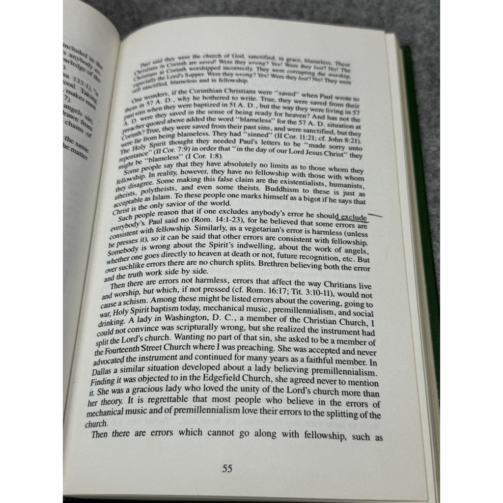 Biblical Doctrine of Fellowship Magnolia Bible College 1985 Lectures Church