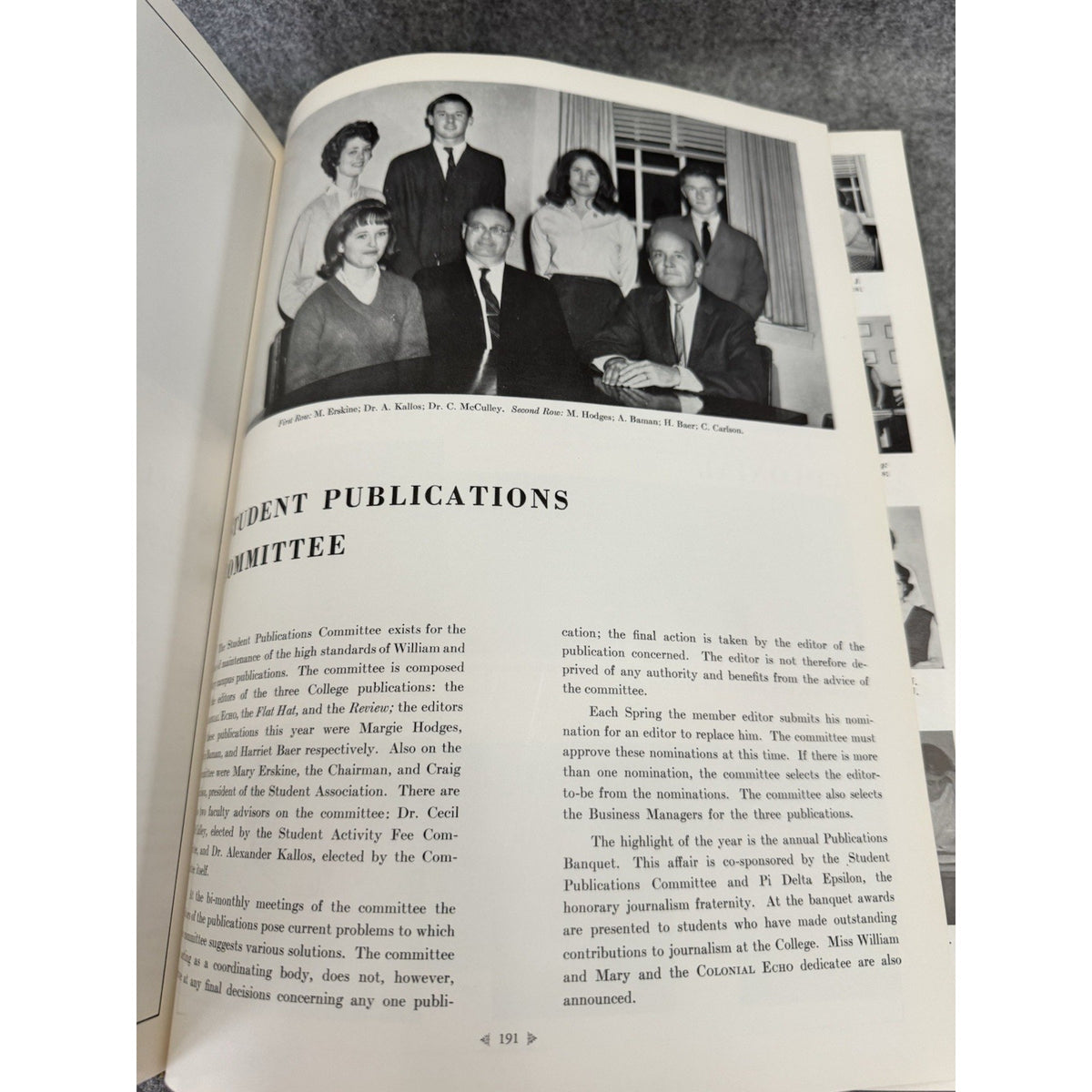 1965 Colonial Echo William & Mary College Yearbook Williamsburg VA HC