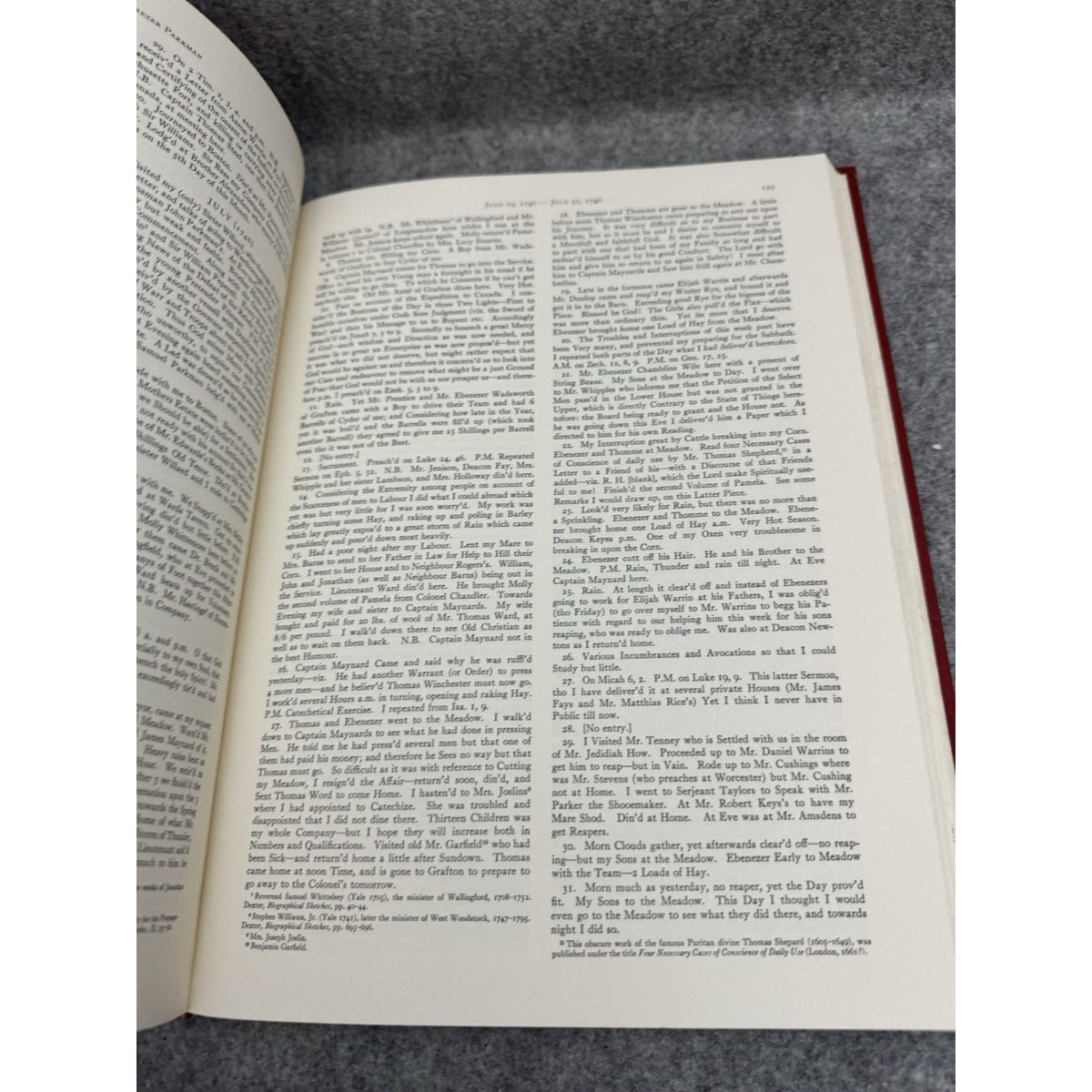 1974 Diary of Ebenezer Parkman 1703-1782 1719-1755 HC American Antiquarian