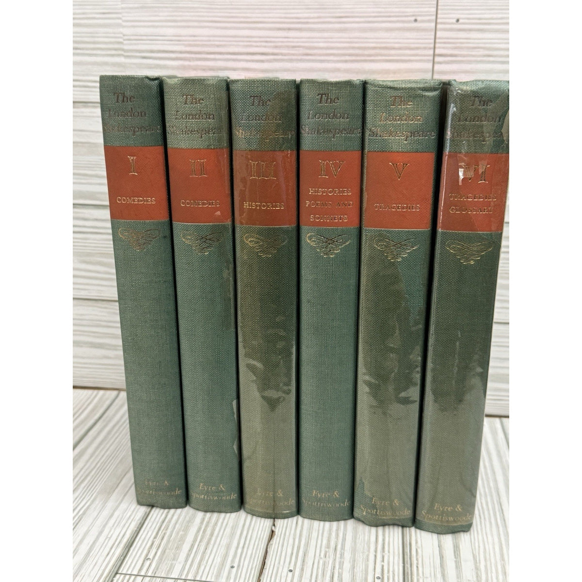 London Shakespeare 6 Vol Set Eyre Spottiswoode 1957 HC Comedies Histories